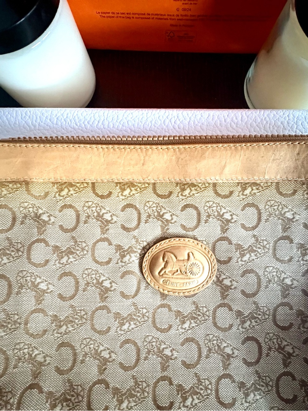 Celine Vintage Monogram Clutch/Cosmetic Pouch - Picture 3 of 13
